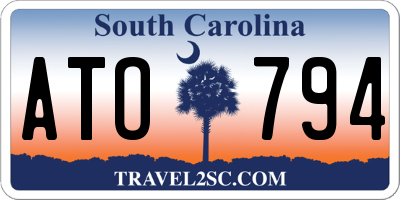SC license plate ATO794