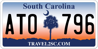 SC license plate ATO796