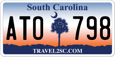 SC license plate ATO798