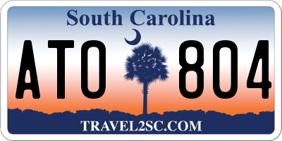 SC license plate ATO804