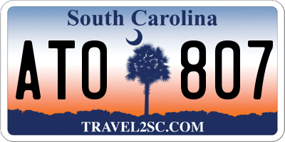 SC license plate ATO807