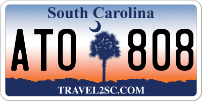 SC license plate ATO808