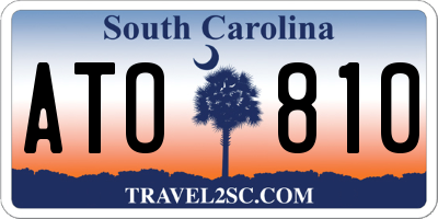SC license plate ATO810