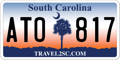 SC license plate ATO817