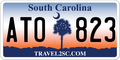 SC license plate ATO823