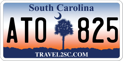 SC license plate ATO825