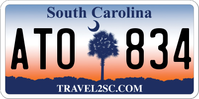SC license plate ATO834