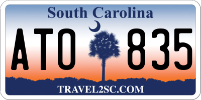 SC license plate ATO835