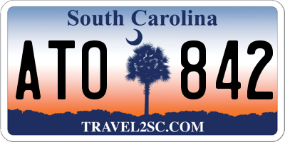 SC license plate ATO842