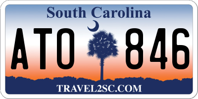 SC license plate ATO846