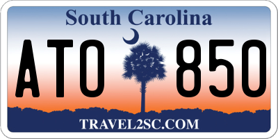 SC license plate ATO850
