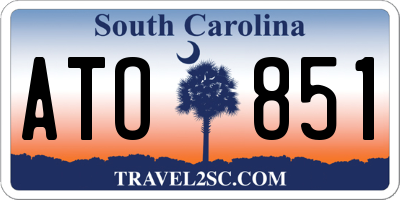 SC license plate ATO851