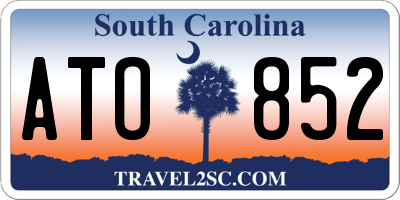 SC license plate ATO852