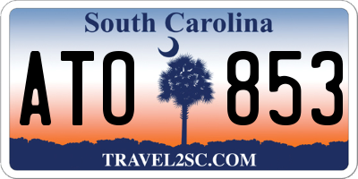 SC license plate ATO853