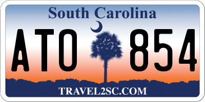 SC license plate ATO854