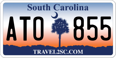 SC license plate ATO855