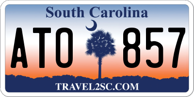 SC license plate ATO857