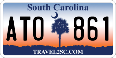 SC license plate ATO861