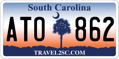 SC license plate ATO862
