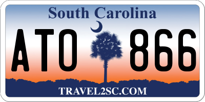 SC license plate ATO866