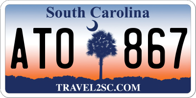 SC license plate ATO867