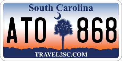 SC license plate ATO868