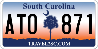 SC license plate ATO871