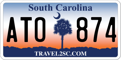 SC license plate ATO874