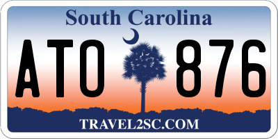 SC license plate ATO876