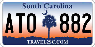 SC license plate ATO882