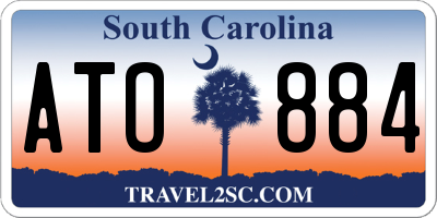 SC license plate ATO884