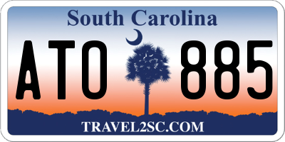 SC license plate ATO885