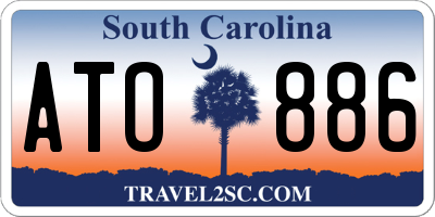 SC license plate ATO886