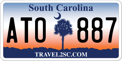 SC license plate ATO887
