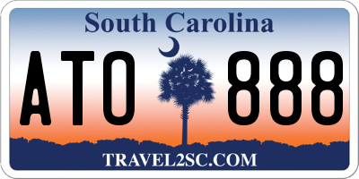 SC license plate ATO888
