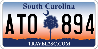 SC license plate ATO894