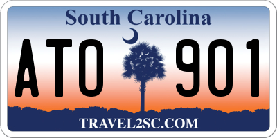 SC license plate ATO901
