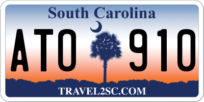 SC license plate ATO910