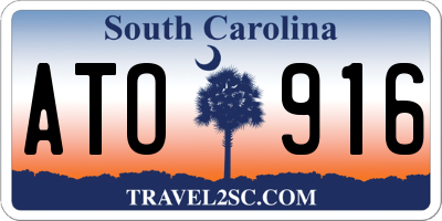 SC license plate ATO916