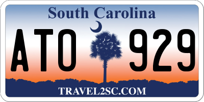 SC license plate ATO929