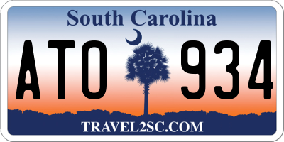 SC license plate ATO934