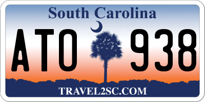 SC license plate ATO938
