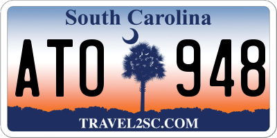 SC license plate ATO948
