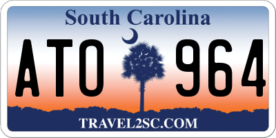 SC license plate ATO964
