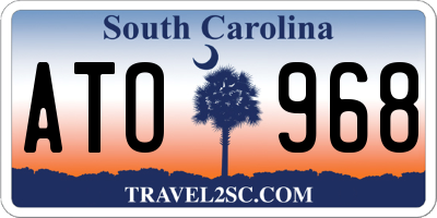 SC license plate ATO968