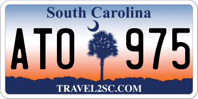SC license plate ATO975