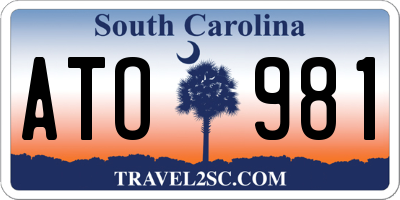 SC license plate ATO981
