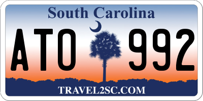 SC license plate ATO992