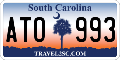 SC license plate ATO993