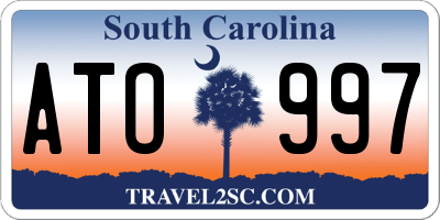 SC license plate ATO997